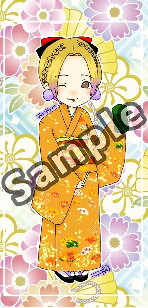 【似キャラ】2022,1神聖フレラモお正月晴れ着（じゅりにゃん）