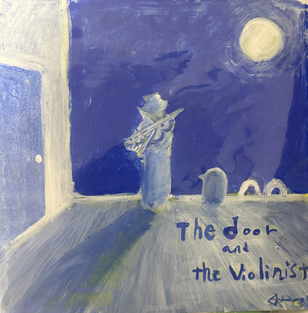 【原画】架空レコード（ドア＋ヴァイオリニスト）