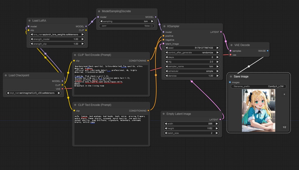 ComfyUI_なつきちゃんアートAI推奨プロンプト(workflow.json)