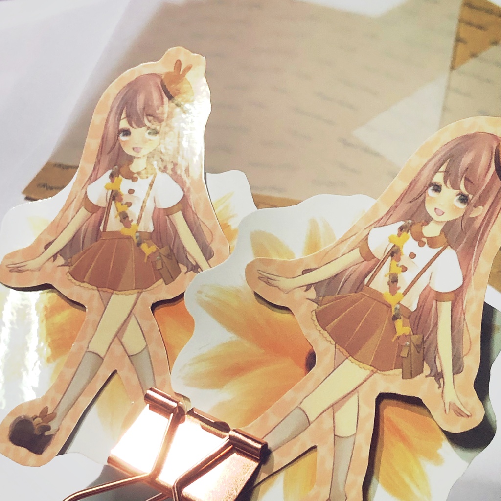 おんなのこコラージュセット【オレンジ】