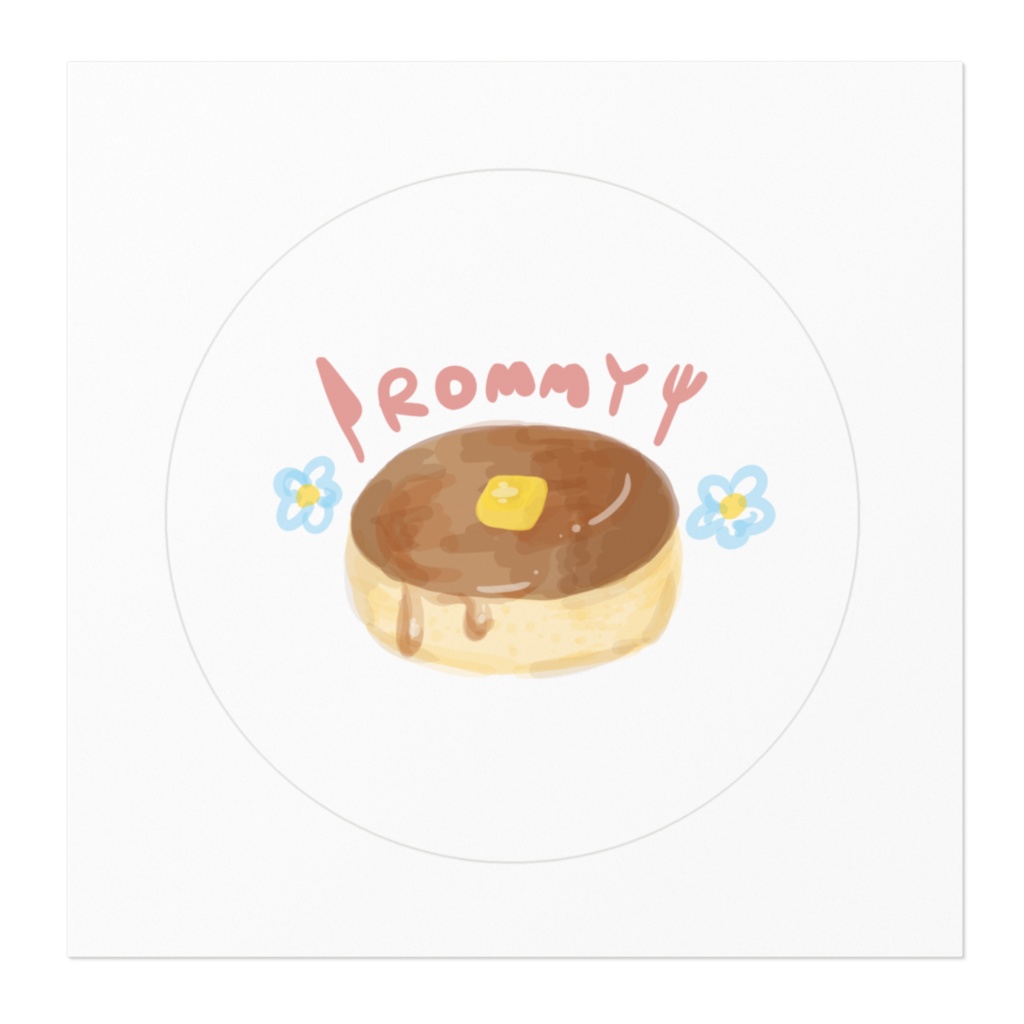 レトロファンシィガールステッカー(あつあつホットケーキ)