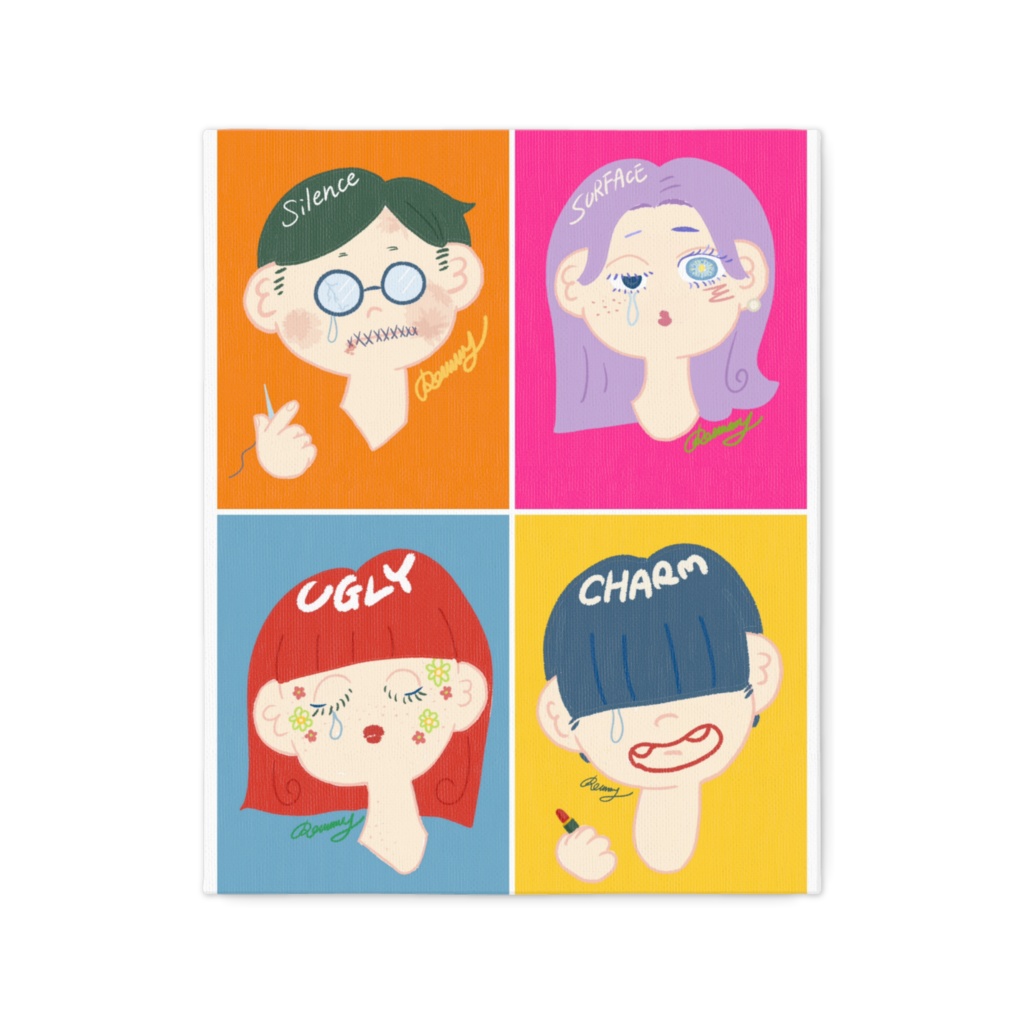 かわいくてかわいそうなコ達キャンバス