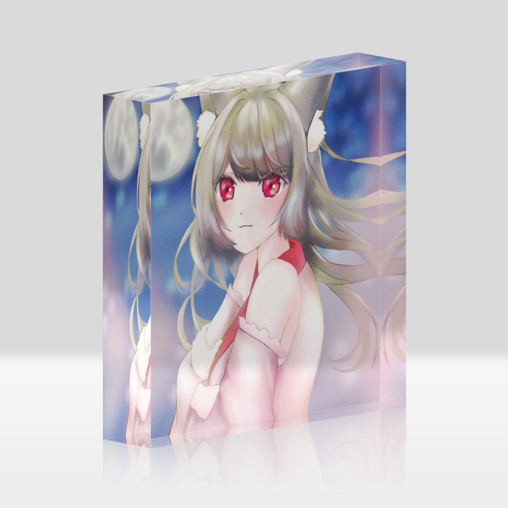 弓庭朱々音アクリルブロック(お月見)