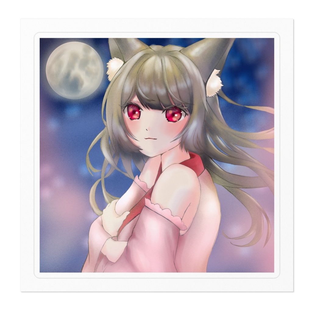 弓庭朱々音ステッカー(お月見)