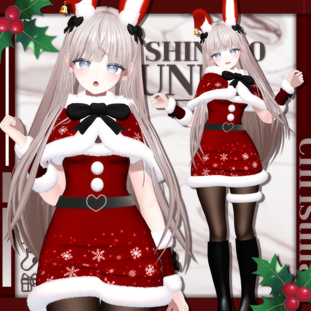【7アバター対応】 Bunny Santa