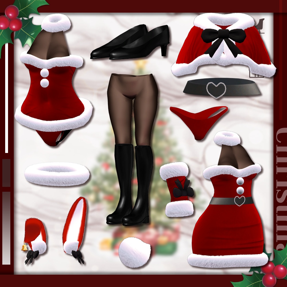 【7アバター対応】 Bunny Santa