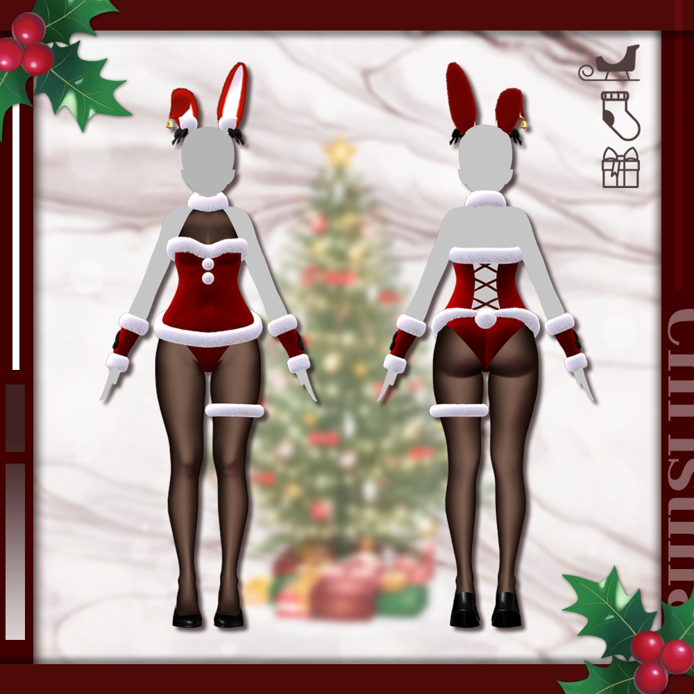 【7アバター対応】 Bunny Santa