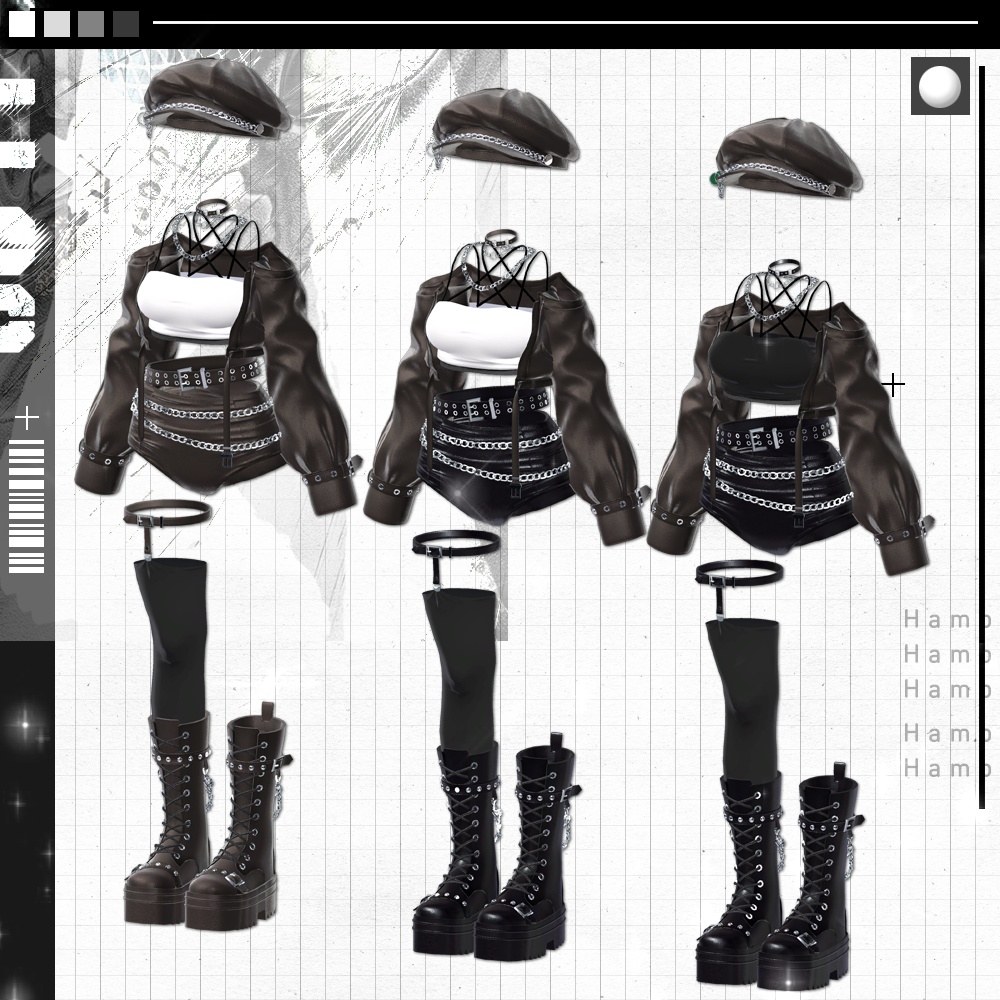 Chain leather outfit 【Sio対応】