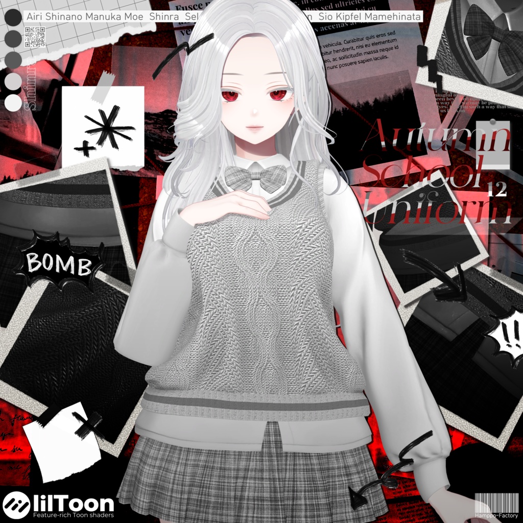 【12アバター対応】 Autumn School Uniform