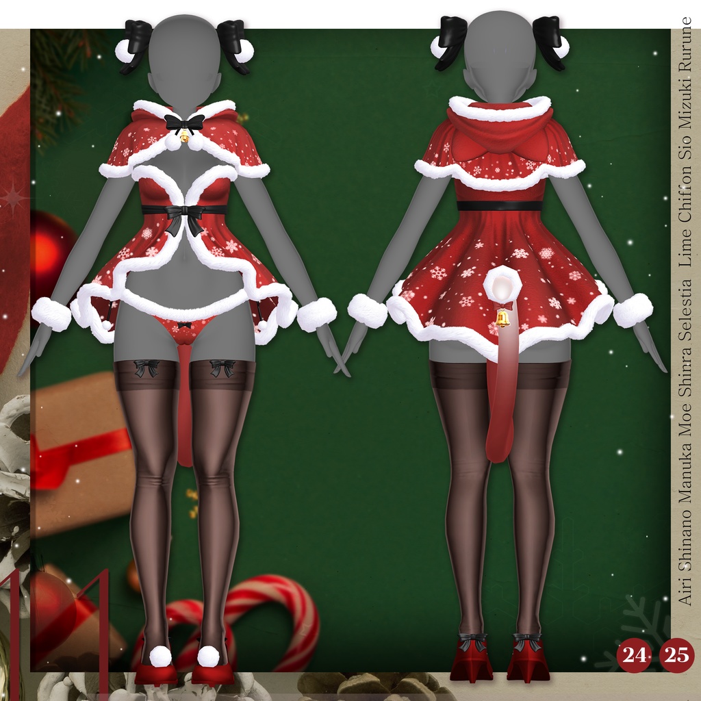 🎄【16アバター対応】 Cat Santa🎅