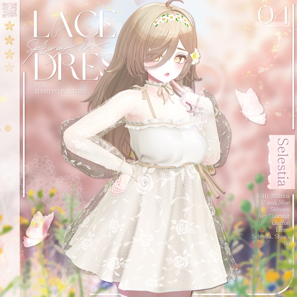 🌸【12アバター対応】 Lace Spring Dress 🌼