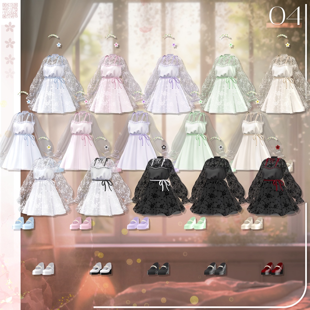 🌸【12アバター対応】 Lace Spring Dress 🌼