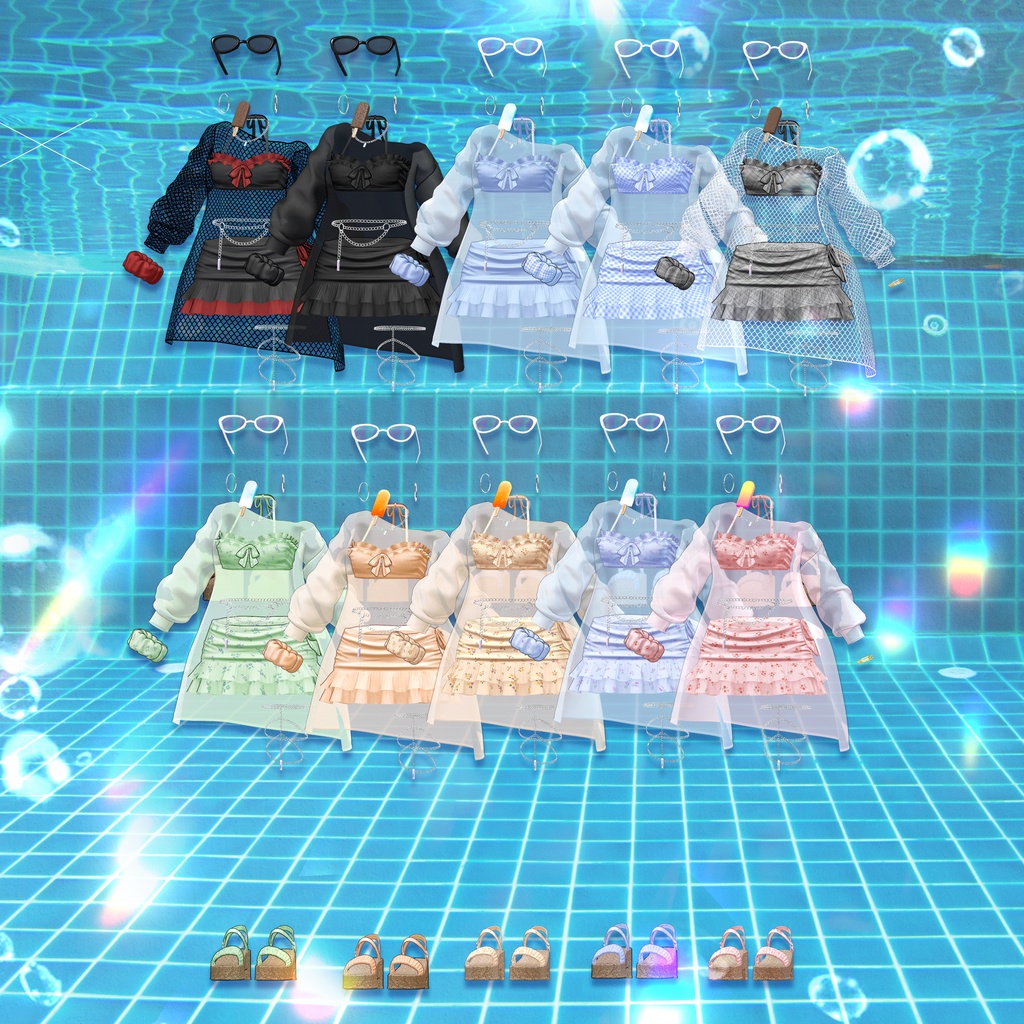 🌊 【12アバター対応】 Shining Wave 👙