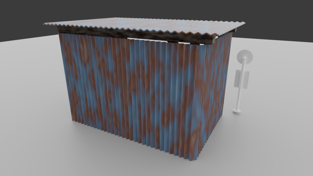 古びたバス停セット