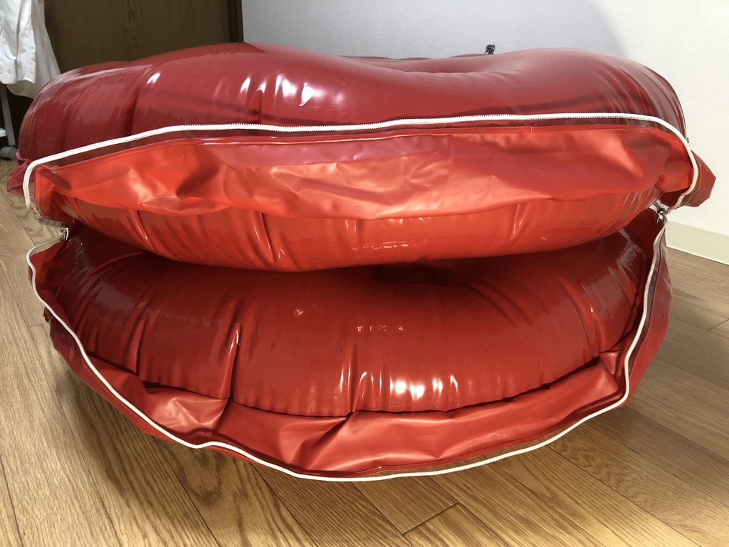 【ワインレッド】インフレータブルスリープサック