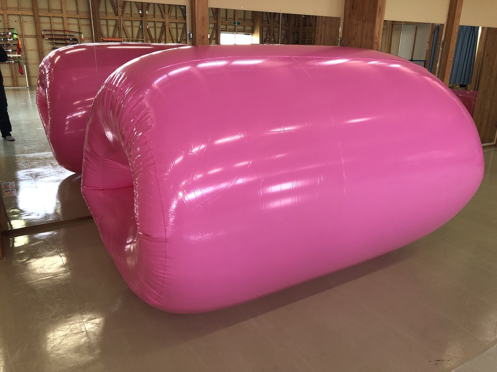 巨大ワーム型エアーバッグ ピンク色