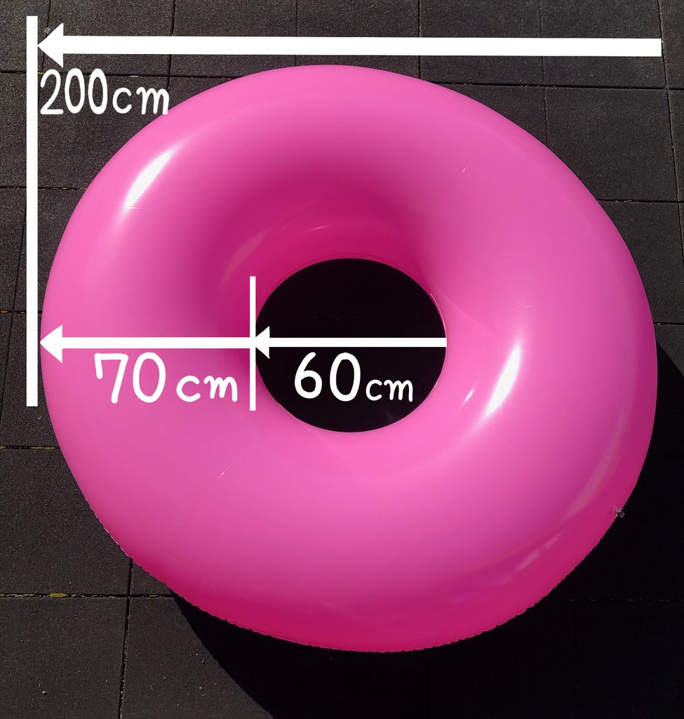 【50%OFFセール】直径200cm! 超々巨大ピンクカラー浮き輪