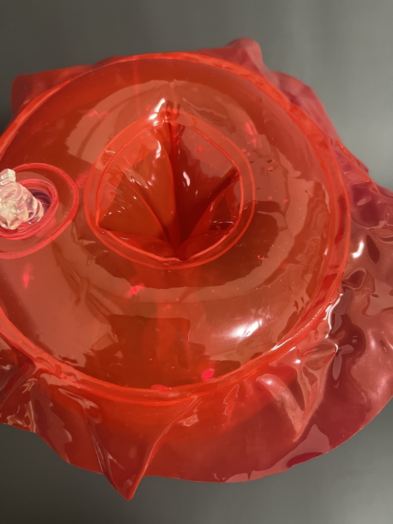 【クリアレッド】ふわふわ空ビのエアホール スカートあり