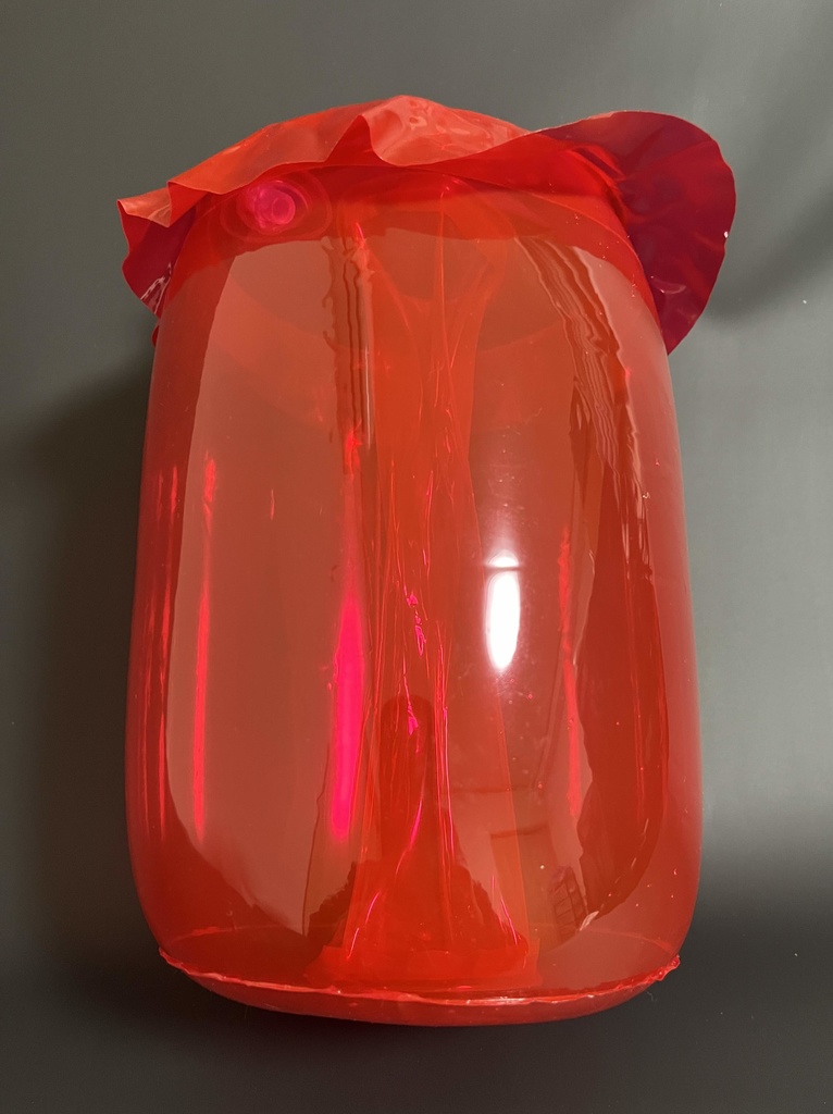 【クリアレッド】ふわふわ空ビのエアホール スカートあり