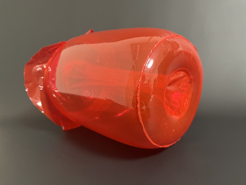 【クリアレッド】ふわふわ空ビのエアホール スカートあり