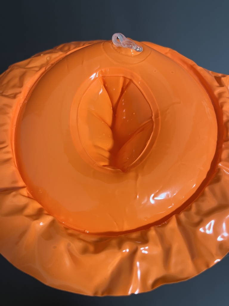 【オレンジ】ふわふわ空ビのエアホール スカートあり