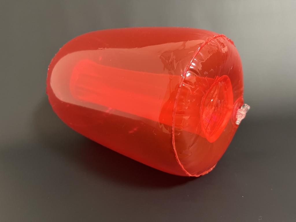 【クリアレッド/レッド】ふわふわ空ビのエアホール スカート無し