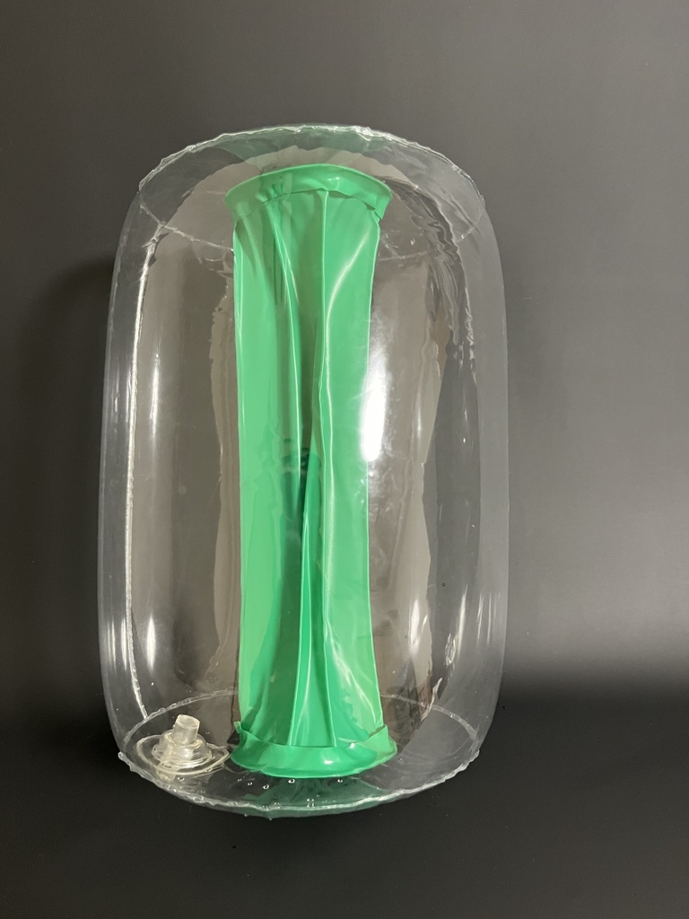 【クリア/グリーン】ふわふわ空ビのエアホール スカート無し