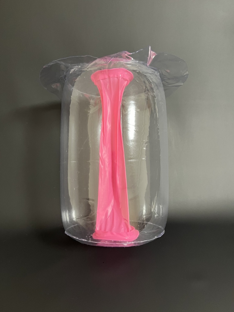 【クリア/ピンク】ふわふわ空ビのエアホール スカートあり