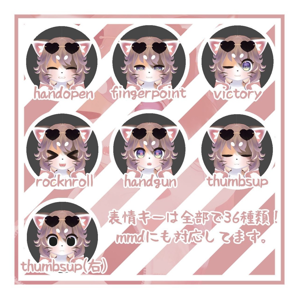 【VRchat想定オリジナル3dモデル】モモちゃん