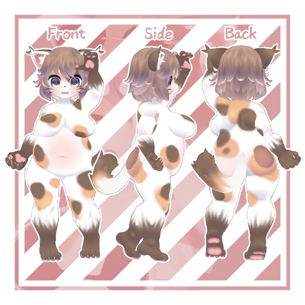 【VRchat想定オリジナル3dモデル】モモちゃん