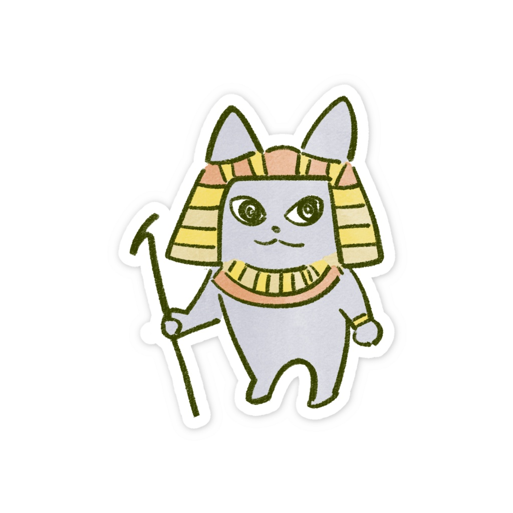 古代の神秘猫・エジプシュカ(正装) ラッキーシール