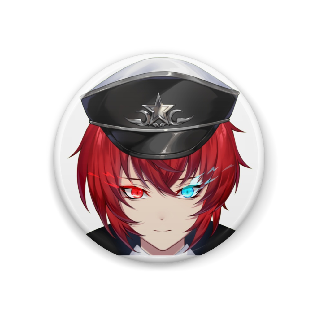 開眼してるたるとの缶バッジ