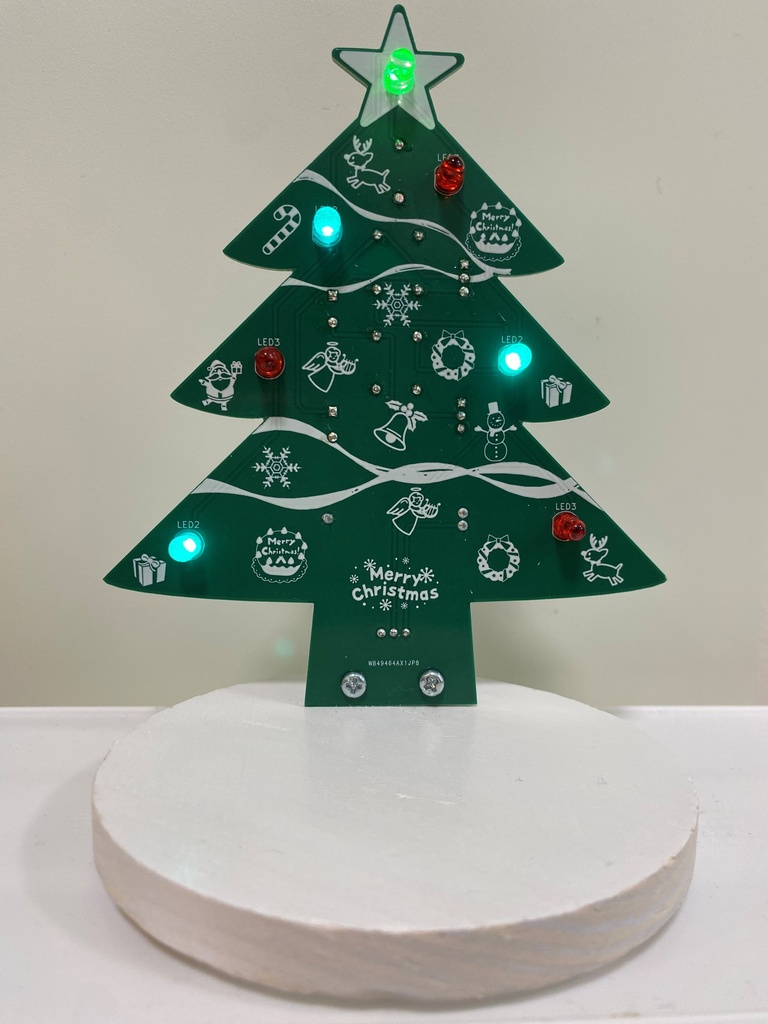 はんだ付けで作る 光るクリスマスツリー（電子工作キット）