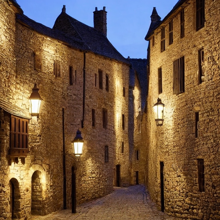 【TRPG背景素材】中世ファンタジー街 背景100枚（夜／人物なし／商用利用可）