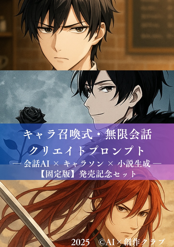 無限会話×作詞作曲×小説生成AI 【発売記念：プリセットキャラ３セット】