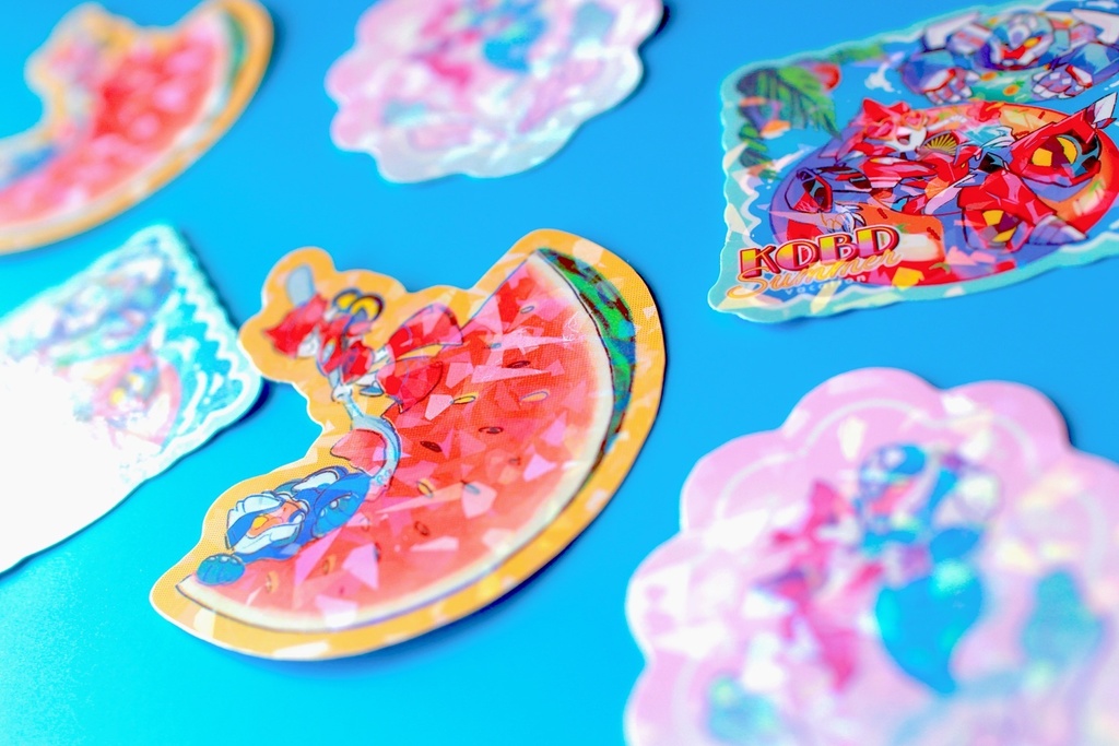 KOBD 夏のホロステッカーセット KOBD Summer Holographic Sticker Set (3 pieces)