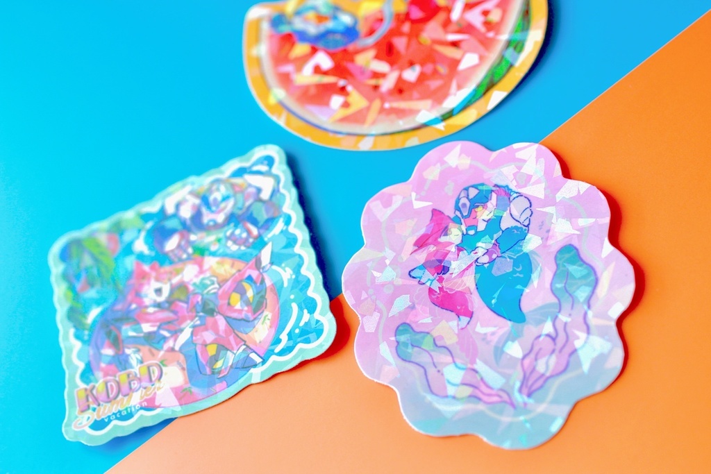 KOBD 夏のホロステッカーセット KOBD Summer Holographic Sticker Set (3 pieces)