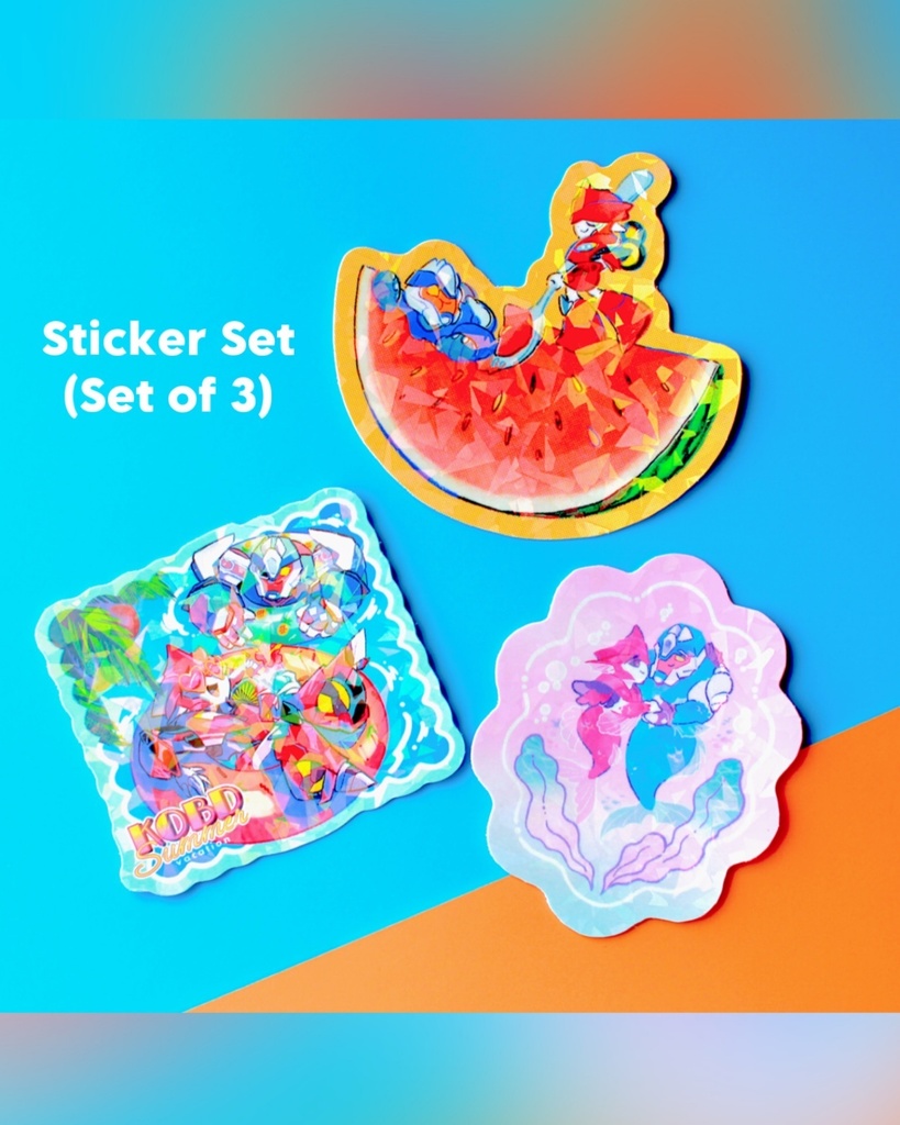 KOBD 夏のホロステッカーセット KOBD Summer Holographic Sticker Set (3 pieces)
