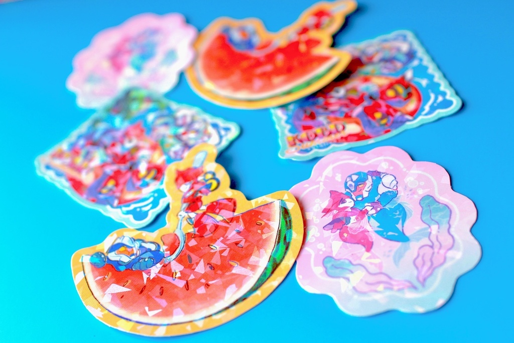 KOBD 夏のホロステッカーセット KOBD Summer Holographic Sticker Set (3 pieces)