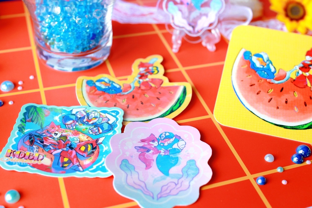 KOBD 夏のホロステッカーセット KOBD Summer Holographic Sticker Set (3 pieces)