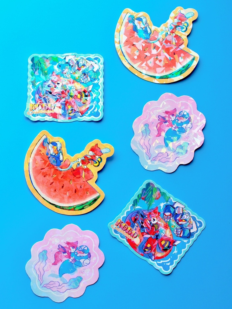 KOBD 夏のホロステッカーセット KOBD Summer Holographic Sticker Set (3 pieces)