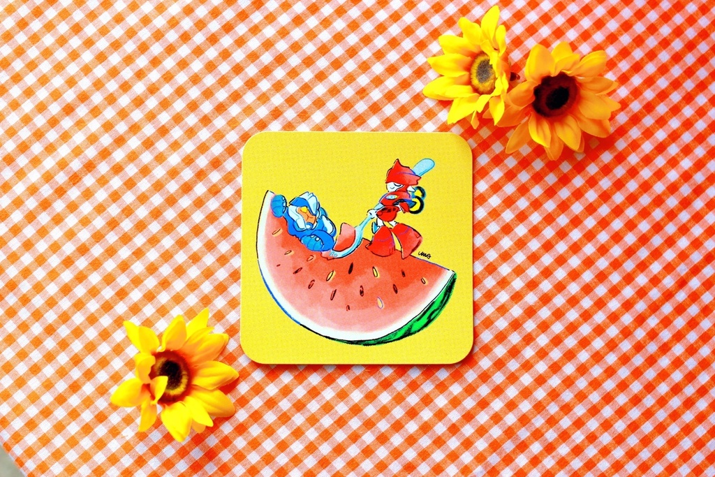 ちびKOBDちゃんのスイカペーパーコースター Chibi KOBD Soft-touch Paper Coaster (sold individually)