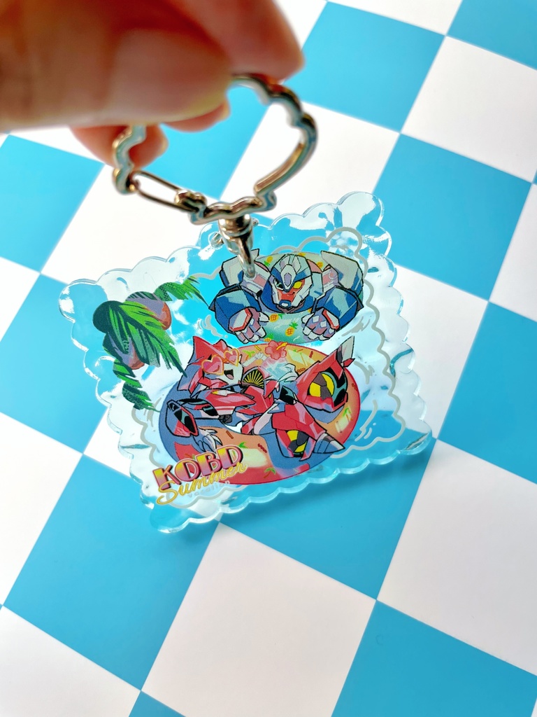 【試作品透明バージョン】KOBD 夏海水面アクキー/Prototype Summer Floating Keychain (Clear Version)