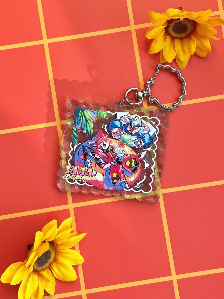 【試作品透明バージョン】KOBD 夏海水面アクキー/Prototype Summer Floating Keychain (Clear Version)