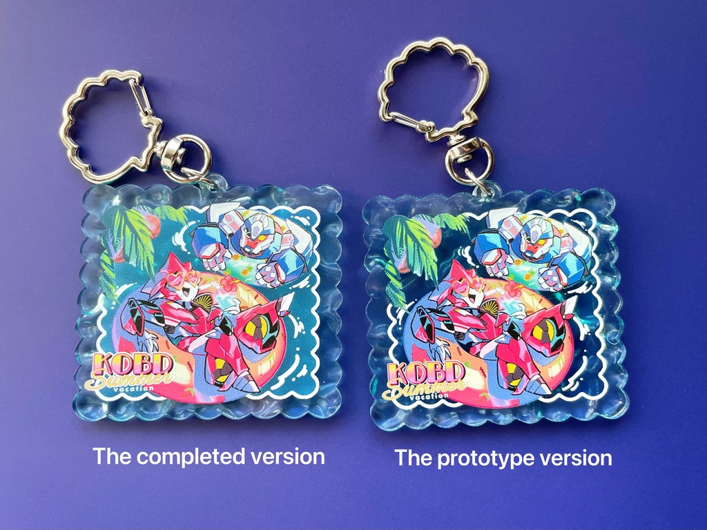 【試作品透明バージョン】KOBD 夏海水面アクキー/Prototype Summer Floating Keychain (Clear Version)