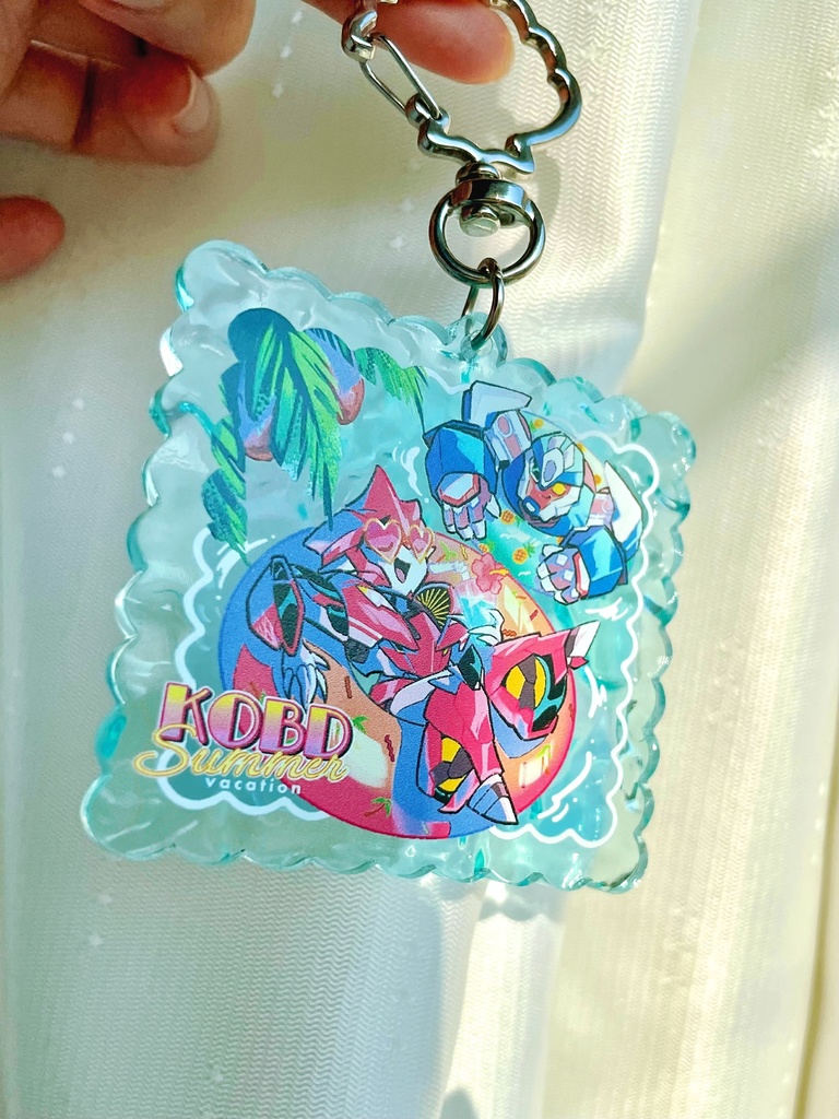 【試作品透明バージョン】KOBD 夏海水面アクキー/Prototype Summer Floating Keychain (Clear Version)