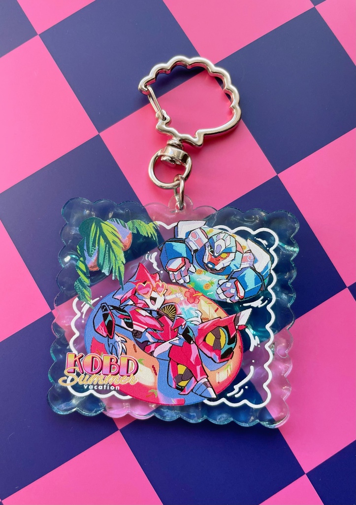 【試作品透明バージョン】KOBD 夏海水面アクキー/Prototype Summer Floating Keychain (Clear Version)