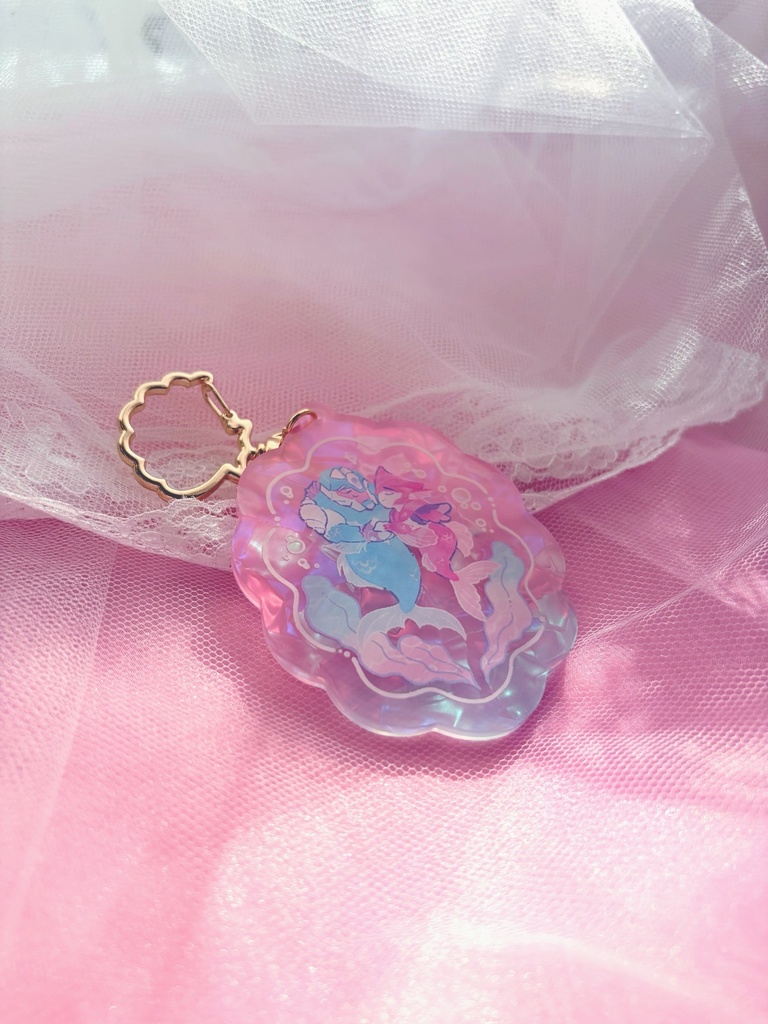 【再販】ブレノク人魚ちゃんシェルアクキー Mermaid KOBD Shell Keychain