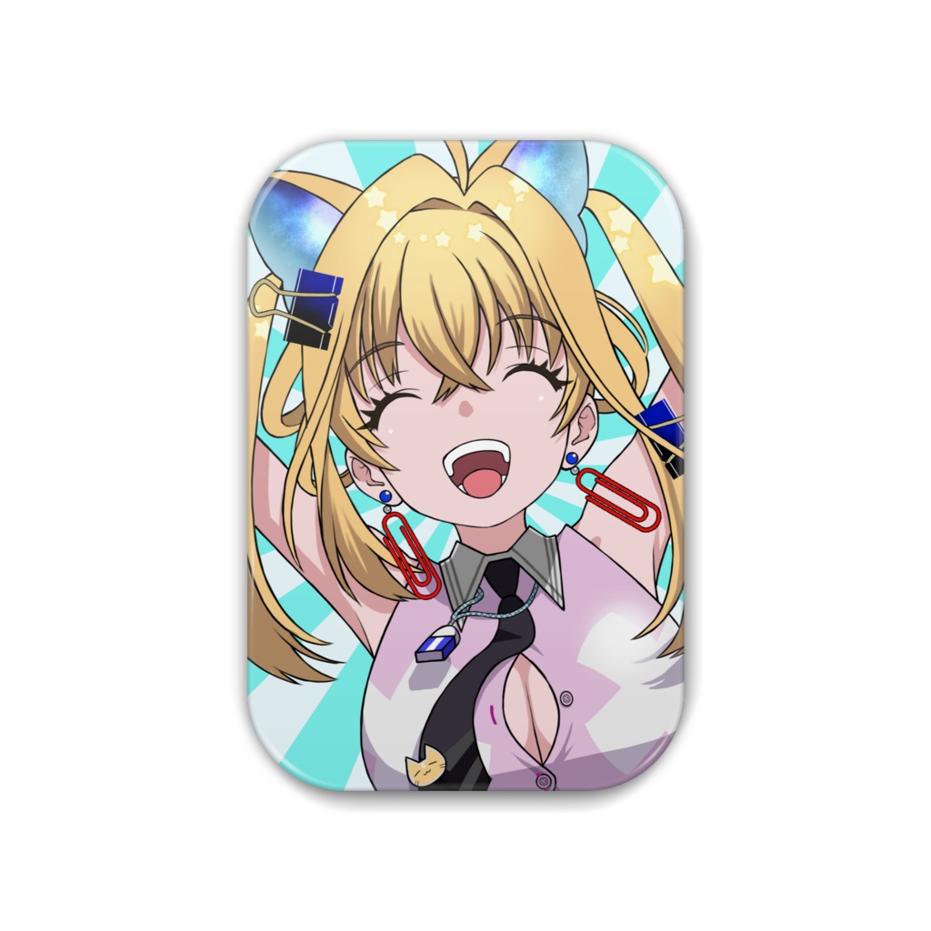 caスちゃん角丸缶バッヂ!
