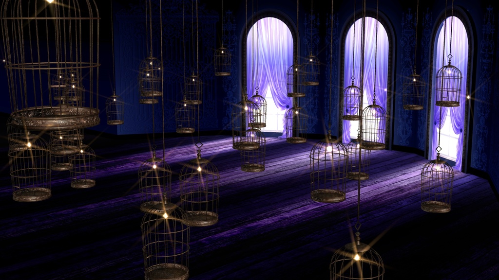 【無料MMD】逆光カーテンステージ